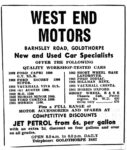 West End Motors – Advert